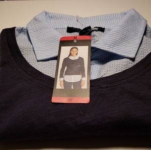 Tommy Hilfiger Ladies 2-Fer Blouse, Size M